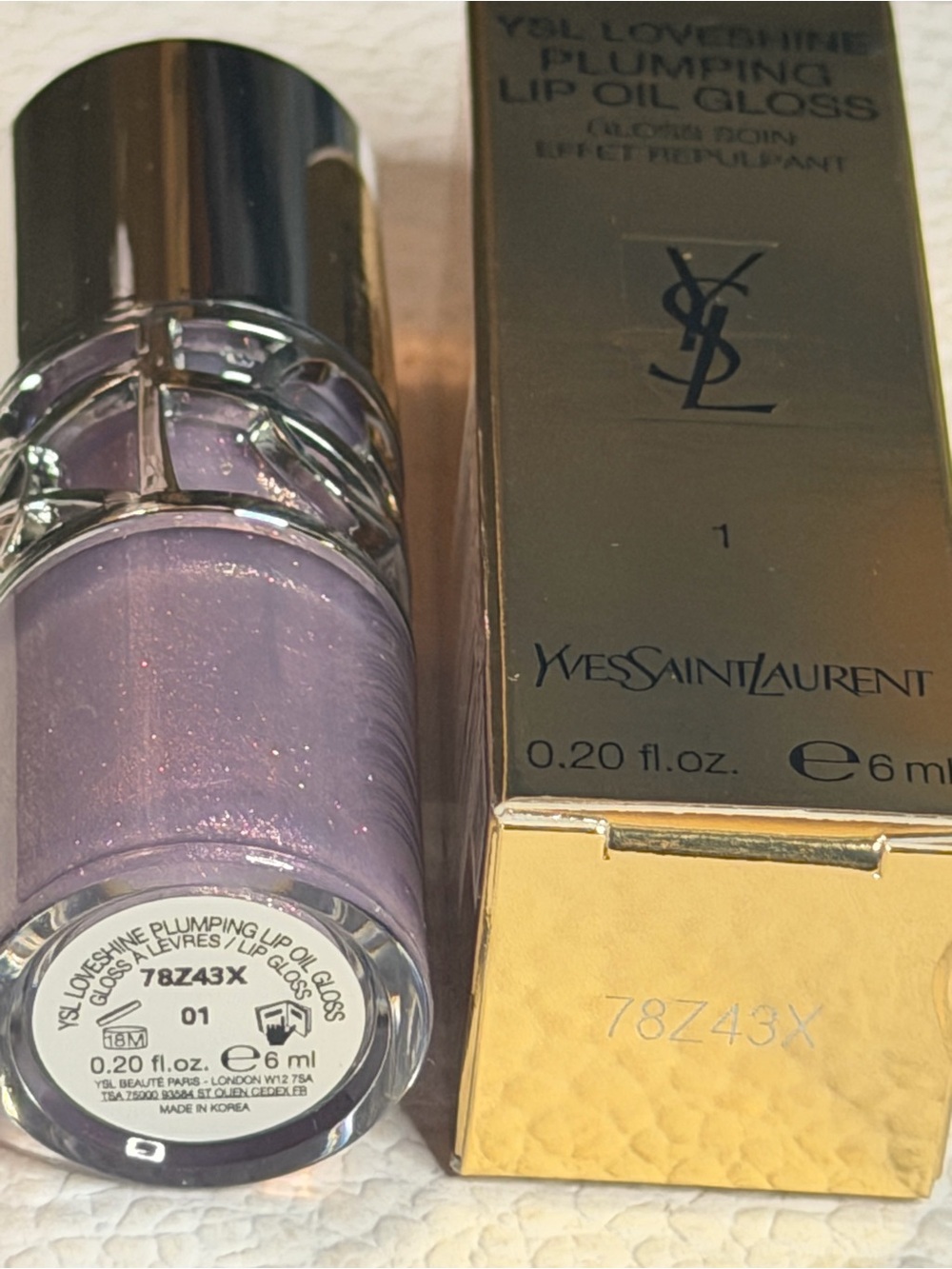 Yves Saint Laurent LOVESHINE Plumping Lip Oil Gloss - 1- Thunder Stealer - Picture 7 of 7